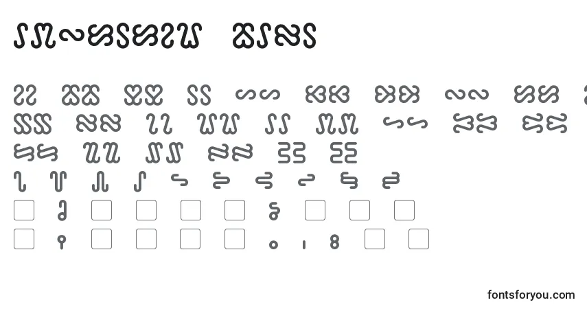 Ophidian Boldフォント–アルファベット、数字、特殊文字