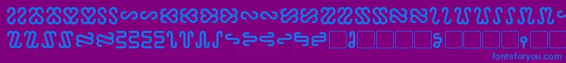 Шрифт Ophidian Bold – синие шрифты на фиолетовом фоне