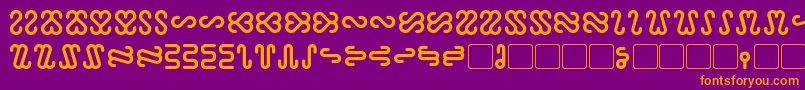 フォントOphidian Bold – 紫色の背景にオレンジのフォント