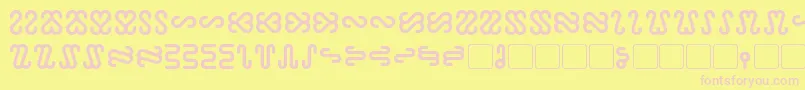 Ophidian Bold Font – Pink Fonts on Yellow Background