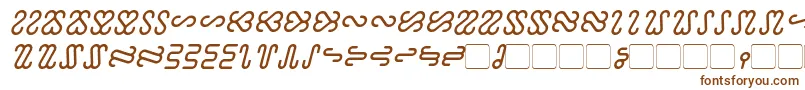 フォントOphidian Italic – 茶色のフォント