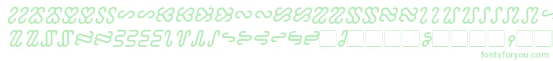 Fonte Ophidian Italic – fontes verdes