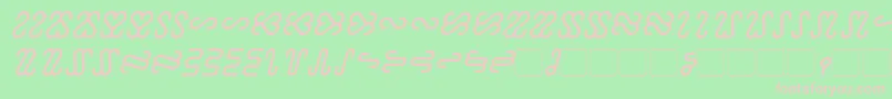 Ophidian Italic Font – Pink Fonts on Green Background