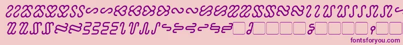 fuente Ophidian Italic – Fuentes Moradas Sobre Fondo Rosa