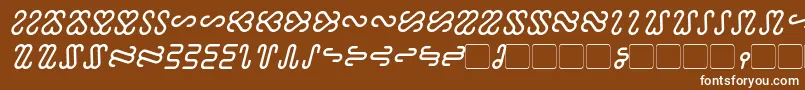 フォントOphidian Italic – 茶色の背景に白い文字