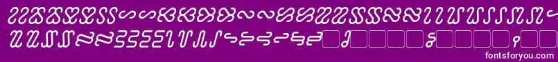 Ophidian Italic-fontti – valkoiset fontit violetilla taustalla