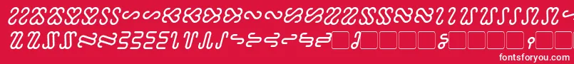 フォントOphidian Italic – 赤い背景に白い文字