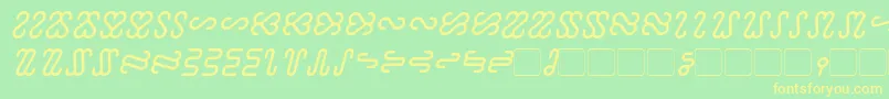 Ophidian Italic Font – Yellow Fonts on Green Background