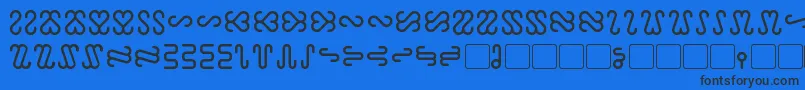 Шрифт Ophidian – чёрные шрифты на синем фоне