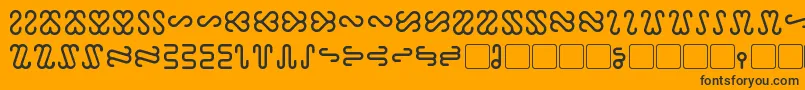 Шрифт Ophidian – чёрные шрифты на оранжевом фоне