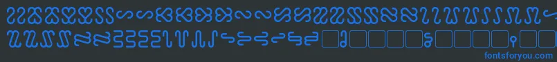 Шрифт Ophidian – синие шрифты на чёрном фоне
