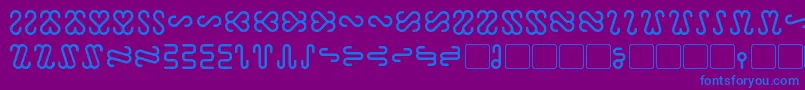 Ophidian Font – Blue Fonts on Purple Background