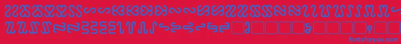 Ophidian Font – Blue Fonts on Red Background