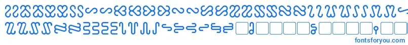 Ophidian-fontti – siniset fontit valkoisella taustalla