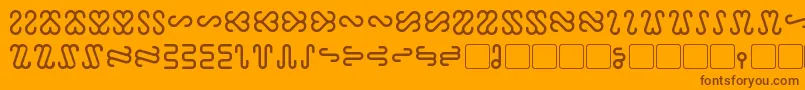 Шрифт Ophidian – коричневые шрифты на оранжевом фоне
