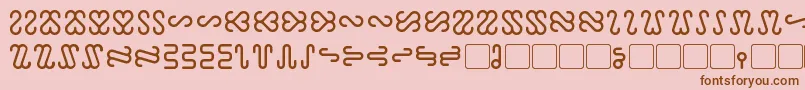 Шрифт Ophidian – коричневые шрифты на розовом фоне