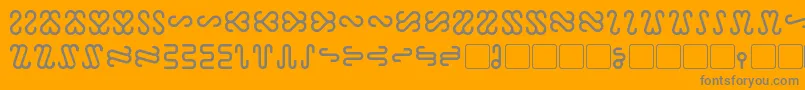 フォントOphidian – オレンジの背景に灰色の文字