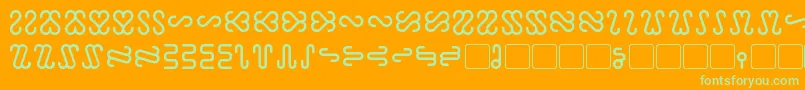 Ophidian Font – Green Fonts on Orange Background