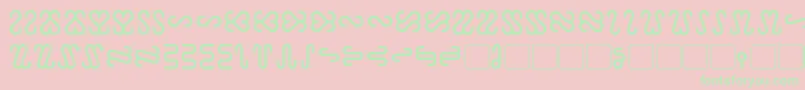Ophidian Font – Green Fonts on Pink Background