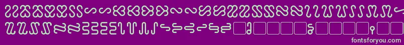 Ophidian-fontti – vihreät fontit violetilla taustalla