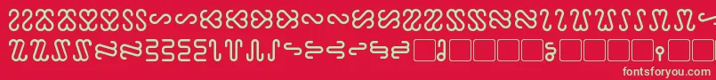 フォントOphidian – 赤い背景に緑の文字