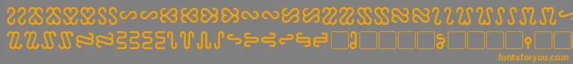 Ophidian Font – Orange Fonts on Gray Background