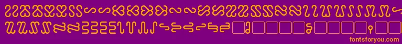 Ophidian-fontti – oranssit fontit violetilla taustalla