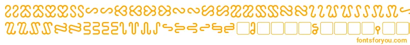 Ophidian-Schriftart – Orangefarbene Schriften auf weißem Hintergrund