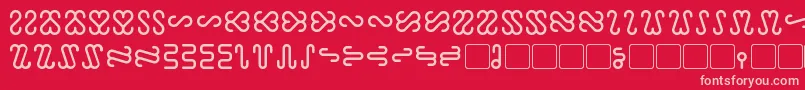 フォントOphidian – 赤い背景にピンクのフォント