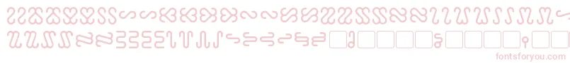 Ophidian-fontti – vaaleanpunaiset fontit valkoisella taustalla