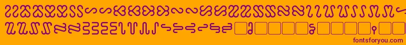 Шрифт Ophidian – фиолетовые шрифты на оранжевом фоне