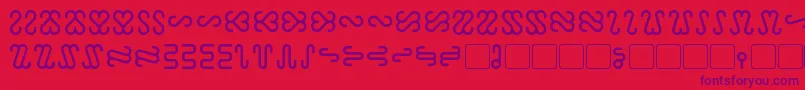 Ophidian Font – Purple Fonts on Red Background