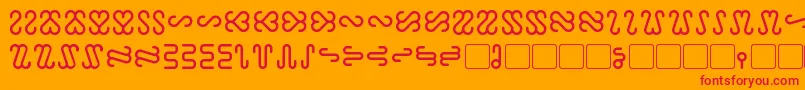 Ophidian Font – Red Fonts on Orange Background