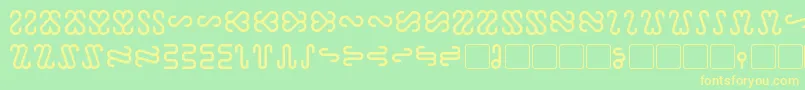 Ophidian Font – Yellow Fonts on Green Background