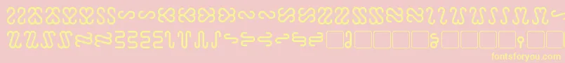 Ophidian Font – Yellow Fonts on Pink Background