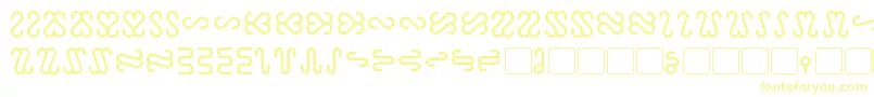 Ophidian Font – Yellow Fonts on White Background