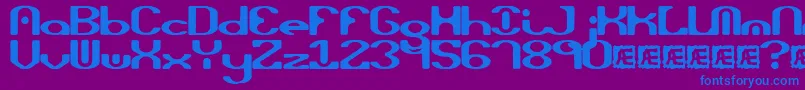 opiated Font – Blue Fonts on Purple Background