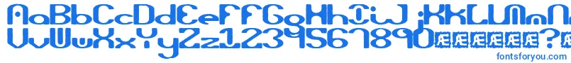 Шрифт opiated – синие шрифты