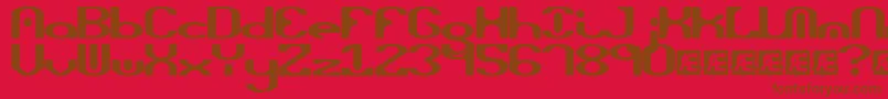 opiated Font – Brown Fonts on Red Background