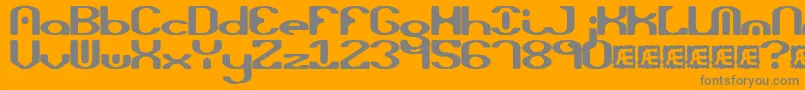 opiated Font – Gray Fonts on Orange Background