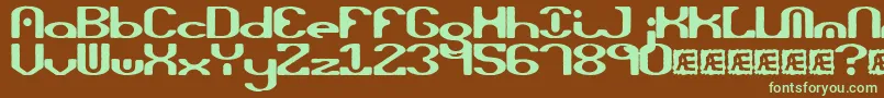 opiated Font – Green Fonts on Brown Background