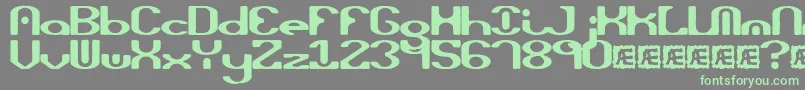 opiated Font – Green Fonts on Gray Background