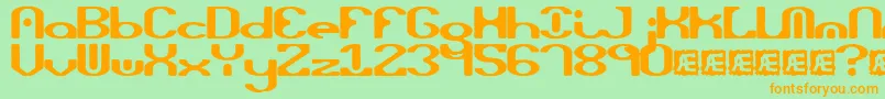 opiated Font – Orange Fonts on Green Background
