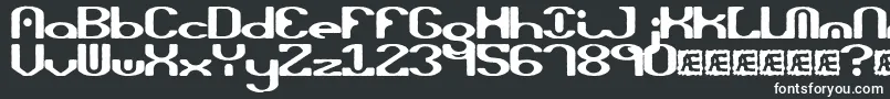 Шрифт opiated – белые шрифты на чёрном фоне