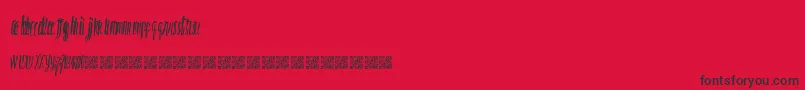 OpiatedValues Font – Black Fonts on Red Background