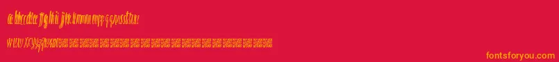 OpiatedValues Font – Orange Fonts on Red Background