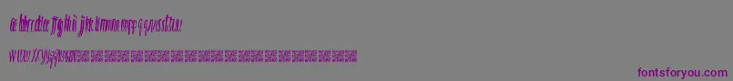 OpiatedValues Font – Purple Fonts on Gray Background