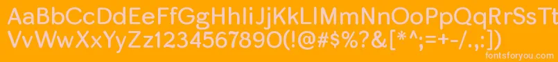 SkirtrgRegular Font – Pink Fonts on Orange Background