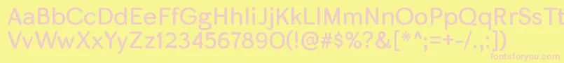 SkirtrgRegular Font – Pink Fonts on Yellow Background