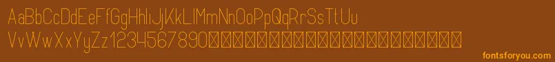 Opinio PersonalUse Font – Orange Fonts on Brown Background